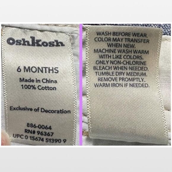 OshKosh B'gosh Baby Blue Denim Vestbak Kid Overalls - Picture 15 of 15